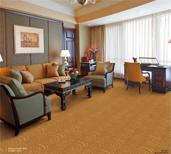 地中海系列 酒店客房簇绒丙纶地毯 效果