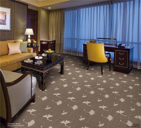 行云流水之花海系列 酒店客房簇绒丙纶地毯 效果