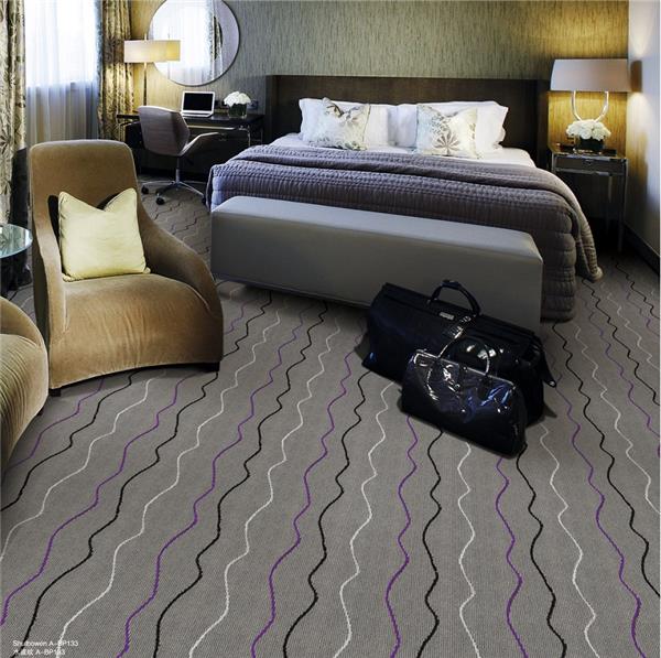 水波纹之平行系列 酒店客房/走道丙纶簇绒地毯 效果