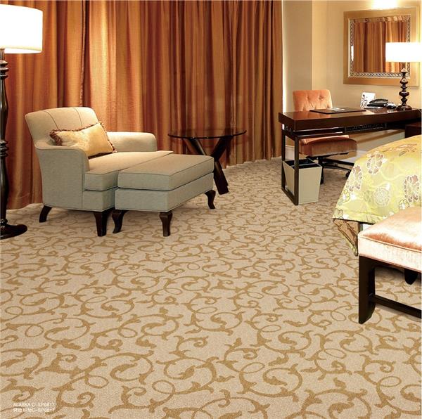 阿拉斯加之花藤系列 酒店客房丙纶簇绒地毯 效果