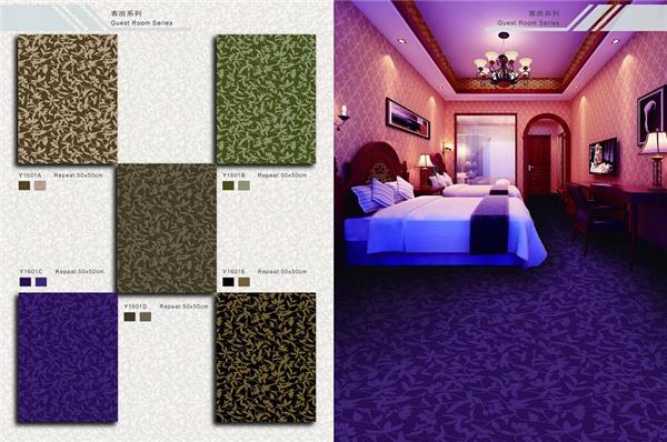 Y1601A系列 酒店客房地毯尼龙印花地毯 产品效果