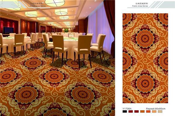 Y1706A系列  酒店地毯宴会厅尼龙印花地毯 效果