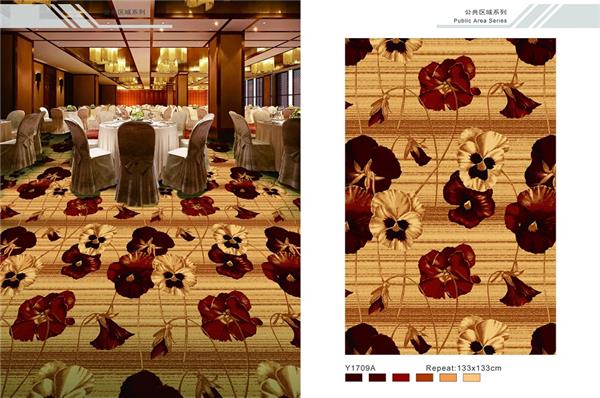 Y1709A系列 酒店地毯宴会厅尼龙印花地毯 效果
