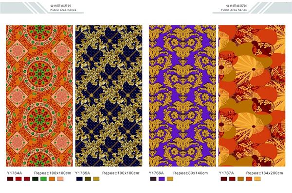 Y1716A系列 酒店地毯宴会厅尼龙印花地毯 产品款式