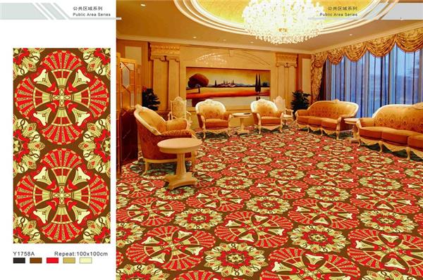 Y1758A系列 酒店地毯宴会厅尼龙印花地毯 效果