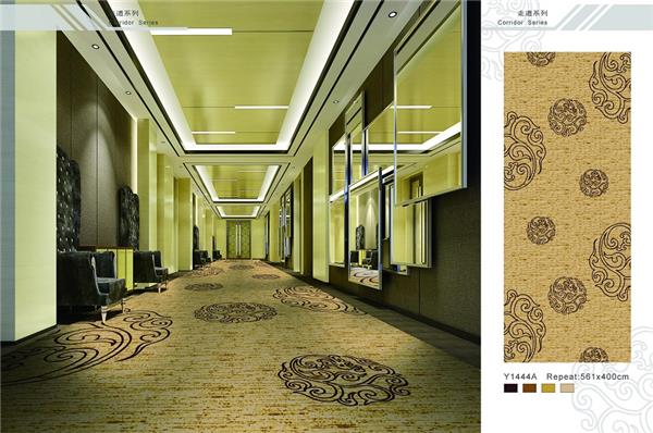 Y1444A系列 酒店地毯走道地毯尼龙印花地毯 效果
