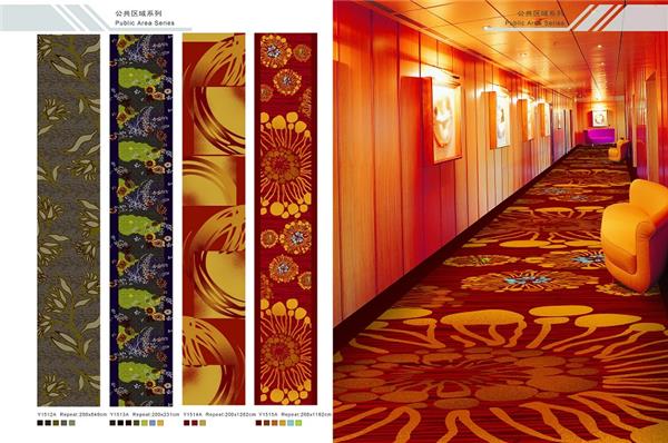 Y1512A系列 酒店地毯走道地毯尼龙印花地毯 效果
