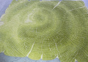 SG214 定制手工纹理绿色羊毛地毯